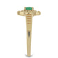 Goldplattierter Silberring mit brasilianischem Smaragd