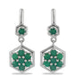 Silberohrringe mit brasilianischem Smaragd