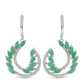 Silberohrringe mit brasilianischem Smaragd und weißem Topas