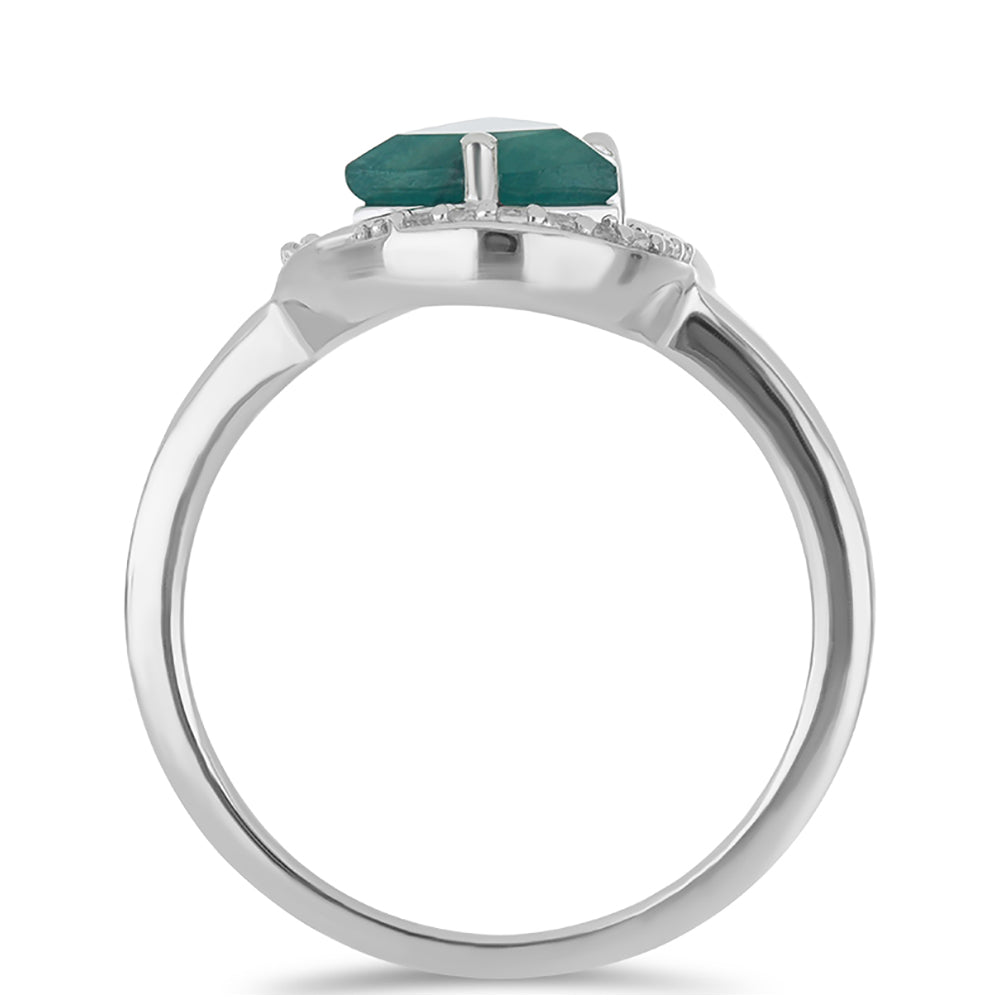 Silberring mit Grandidierit aus Anosy und weißem Topas 2 