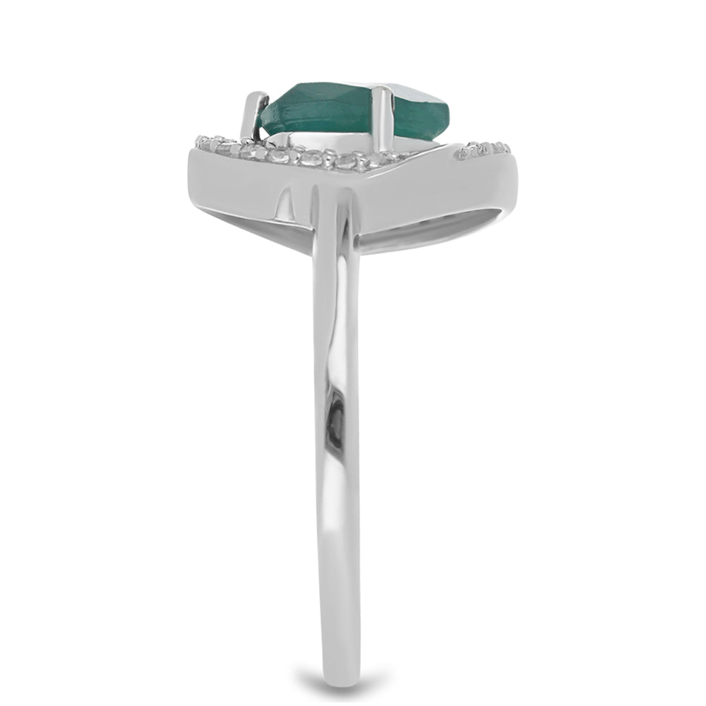 Silberring mit Grandidierit aus Anosy und weißem Topas 4 