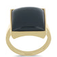 Goldplattierter Silberring mit schwarzem Onyx