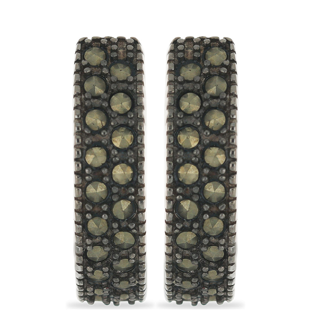 Silberohrringe mit österreichischem Markasit 1 