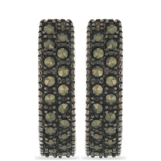 Silberohrringe mit österreichischem Markasit