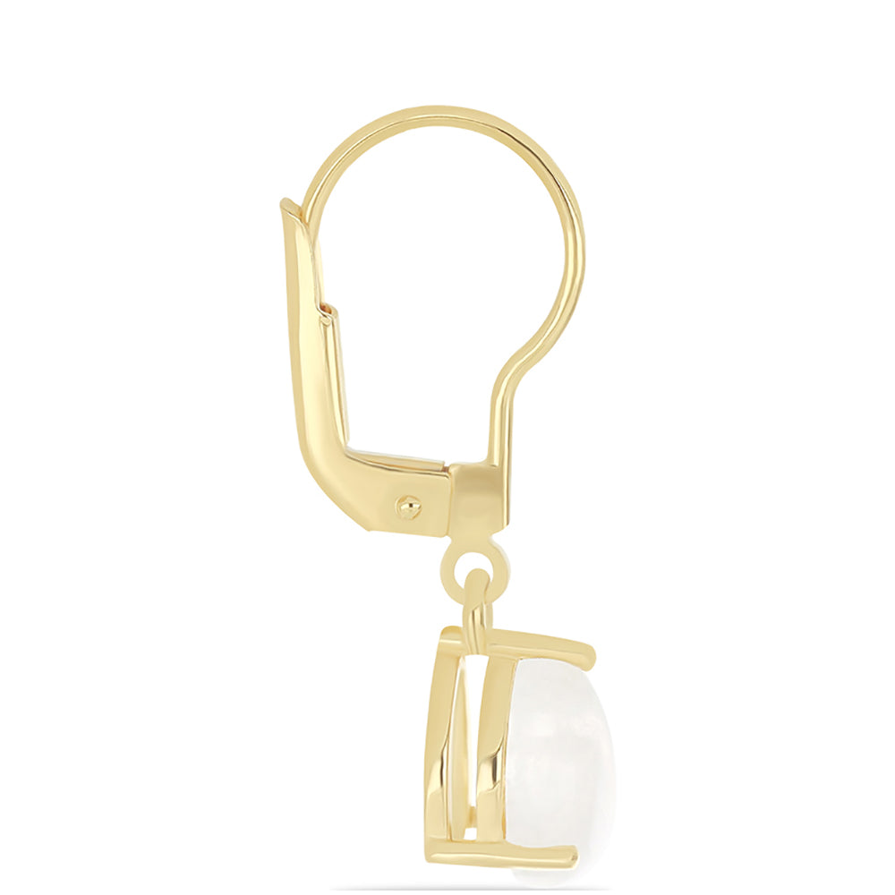 Goldplattierte Silberohrringe mit Regenbogenmondstein