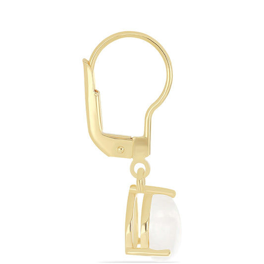 Goldplattierte Silberohrringe mit Regenbogenmondstein