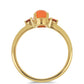 Goldplattierter Silberring mit Karneol und Barton Granat