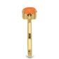 Goldplattierter Silberring mit Karneol und Barton Granat