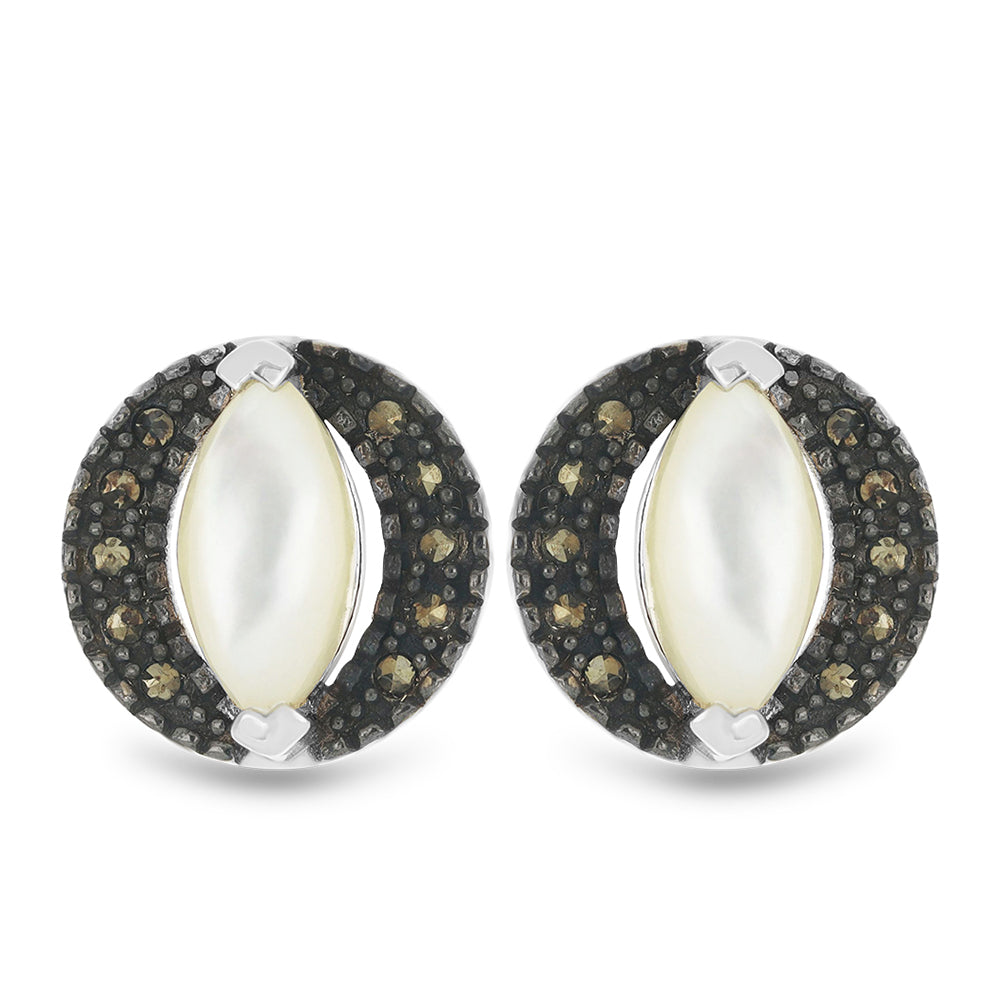 Silberohrringe mit österreichischem Markasit