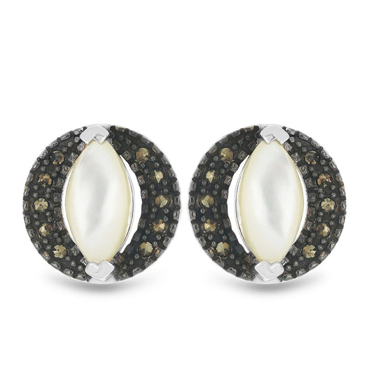 Silberohrringe mit österreichischem Markasit