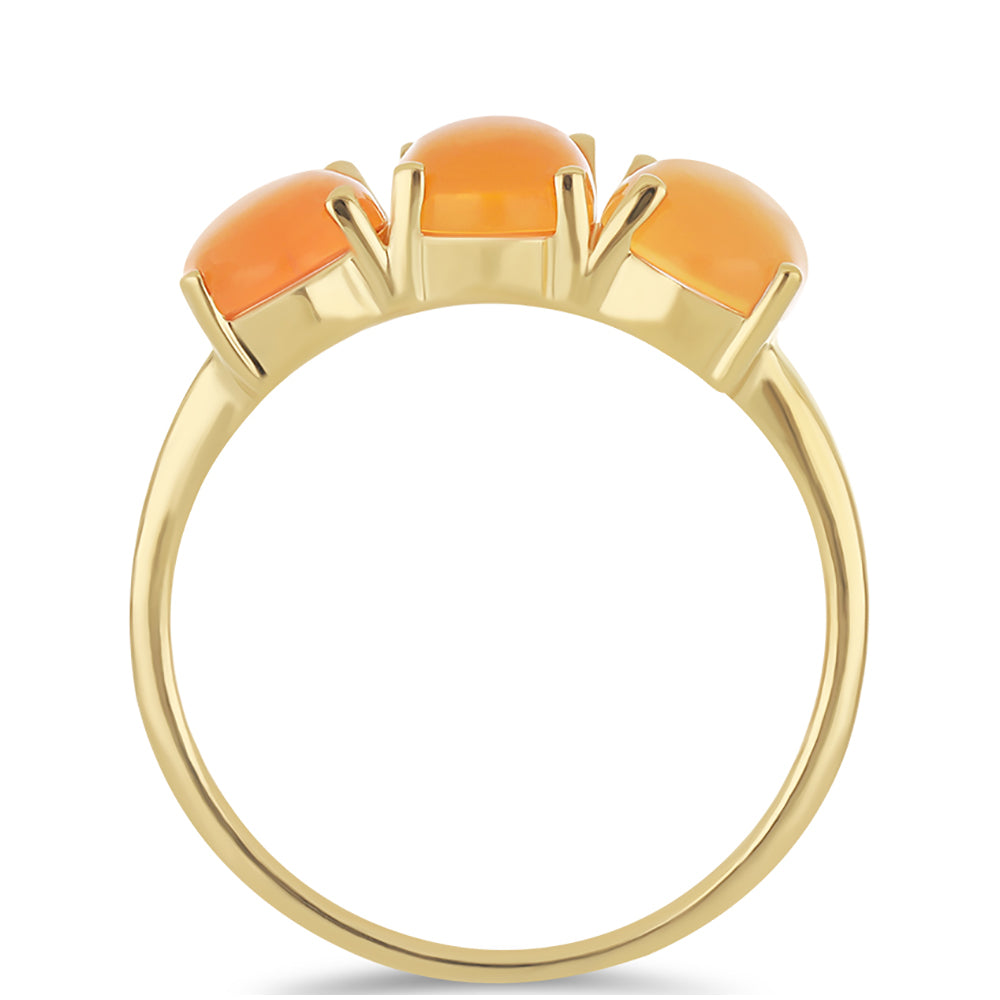 Goldplattierter Silberring mit Karneol 2 