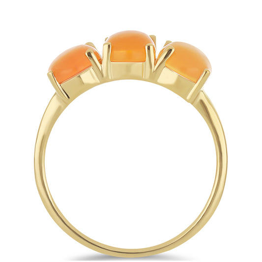 Goldplattierter Silberring mit Karneol