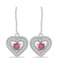 Silberohrringe mit Rubin aus Madagaskar und weißem Topas