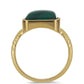 Goldplattierter Silberring mit Malachit