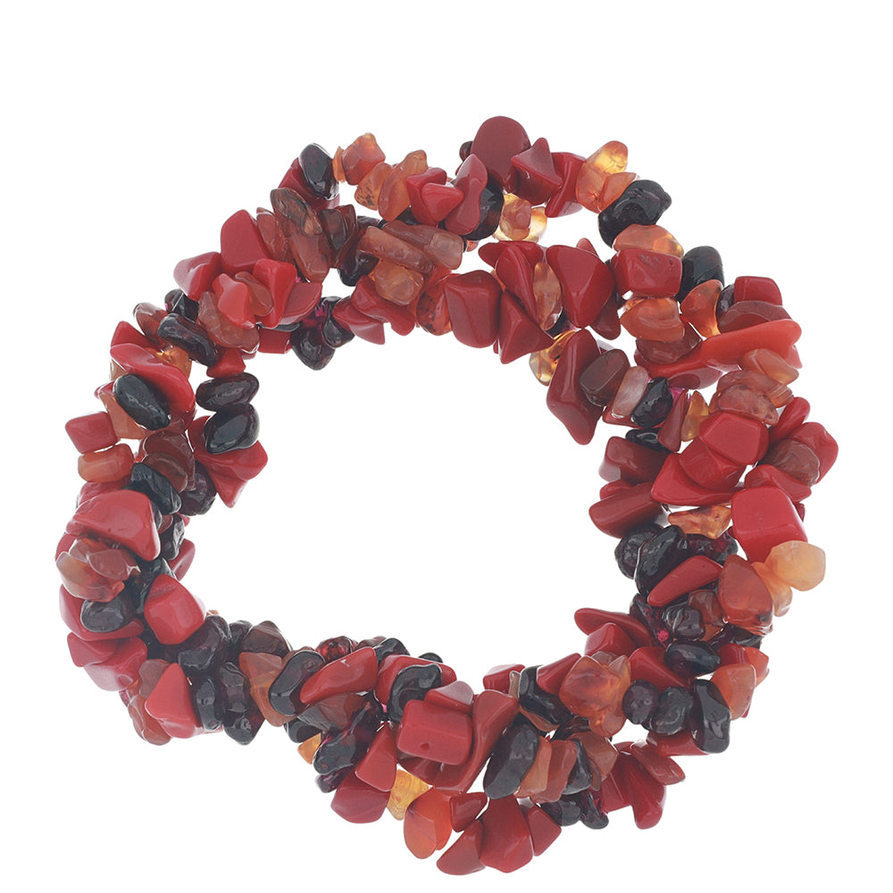 Nugget Armband mit Karneol und Barton Granat