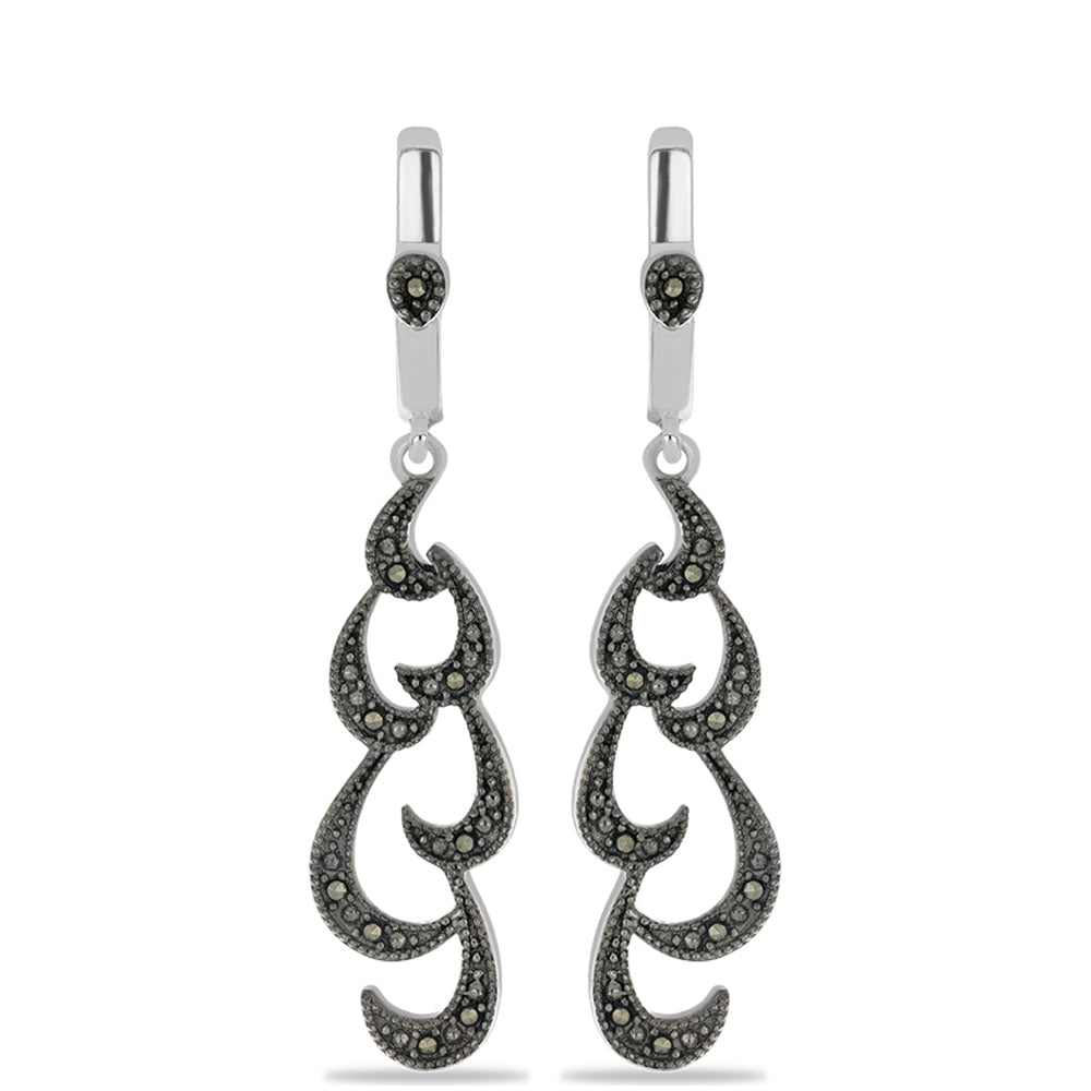 Silberohrringe mit österreichischem Markasit