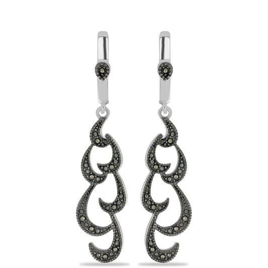 Silberohrringe mit österreichischem Markasit