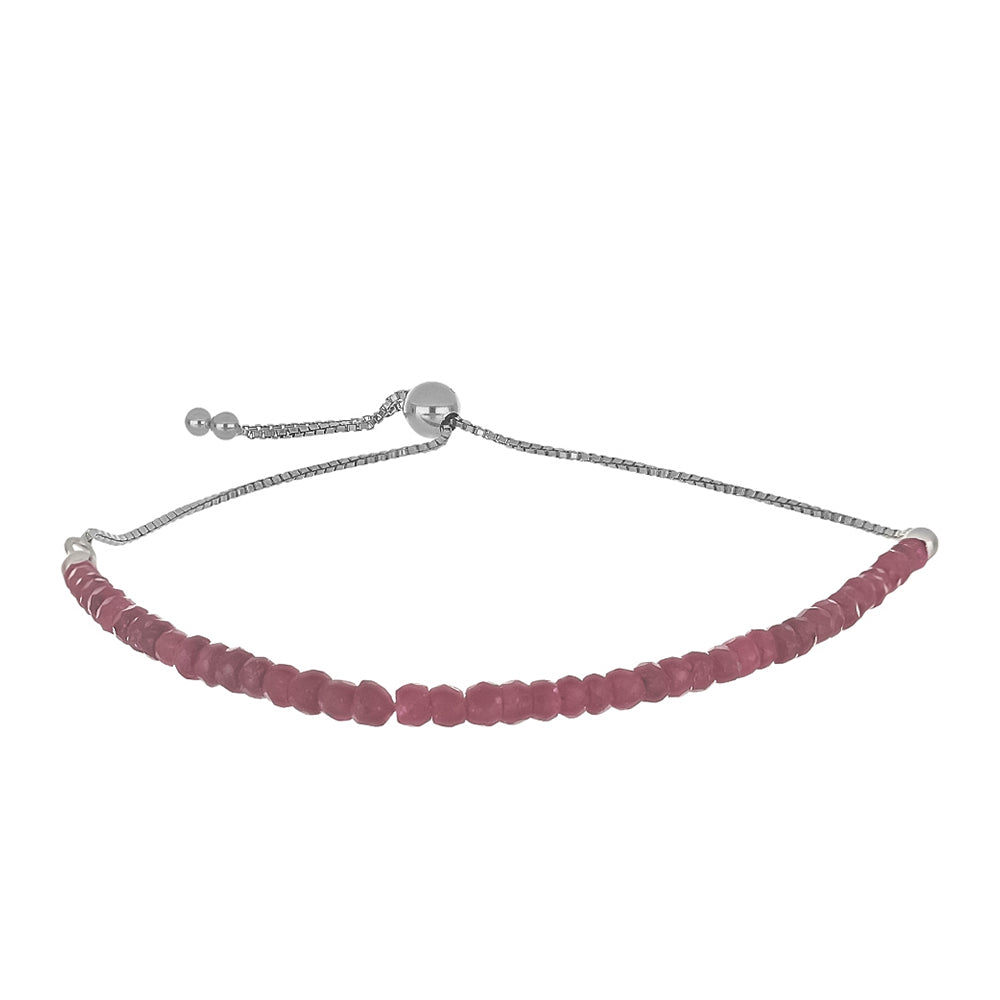 Silberarmband mit Rubin aus Madagaskar 1 