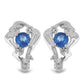 Silberohrringe mit Daha Kyanit und weißem Topas