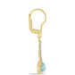 Goldplattierte Silberohrringe mit Larimar und weißem Topas