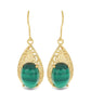 Goldplattierte Silberohrringe mit Malachit