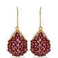 Goldplattierte Silberohrringe mit Rubin aus Madagaskar und weißem Topas