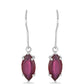 Silberohrringe mit Rubin aus Madagaskar