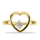 Goldplattierter Silberring mit tanzendem Diamant
