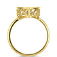 Goldplattierter Silberring mit tanzendem Diamant
