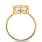 Goldplattierter Silberring mit tanzendem Diamant