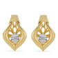 Goldplattierte Silberohrringe mit tanzendem Diamant