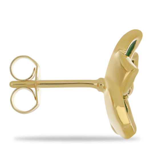 Goldplattierte Silberohrringe mit Emaille und Peridot aus Changbai