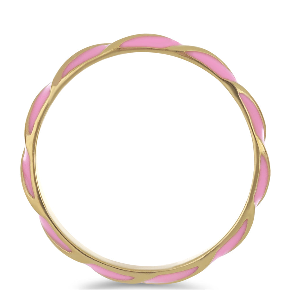 Goldplattierter Silberring mit Emaille 3 