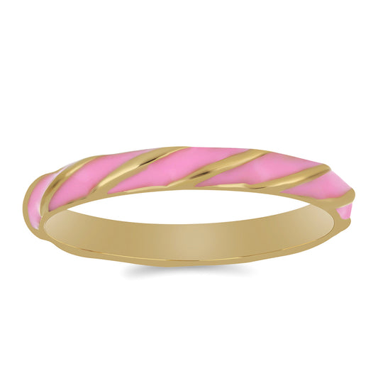 Goldplattierter Silberring mit Emaille