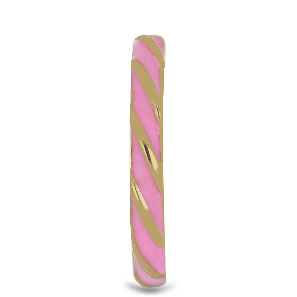 Goldplattierter Silberring mit Emaille