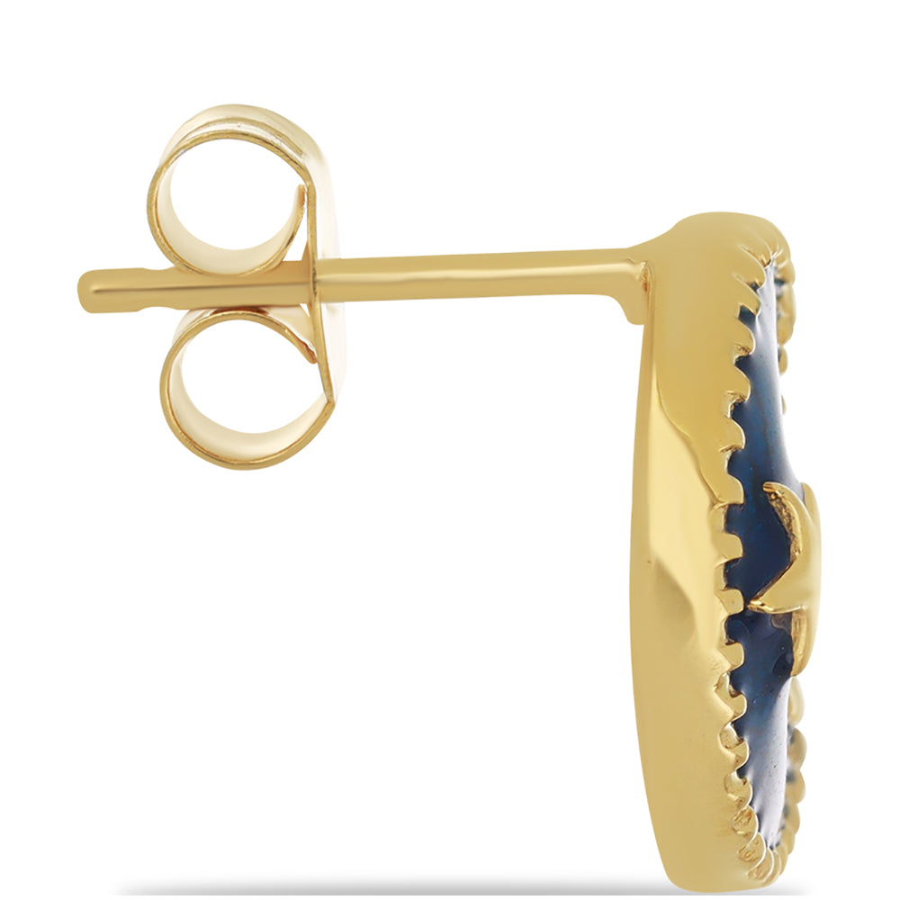 schmuckgarnitur aus Goldplattierte Silber mit Emaille und weißer Süßwasserperle 2 