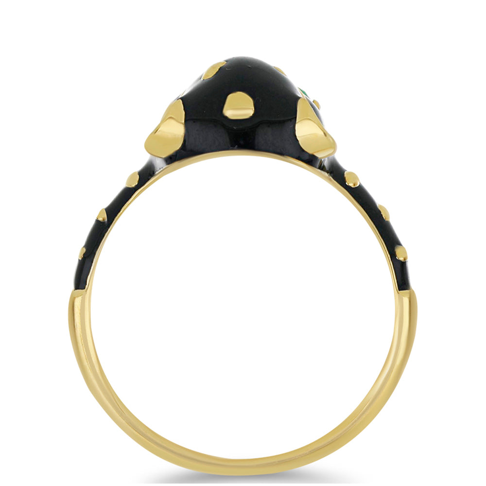 Goldplattierter Silberring mit Emaille 3 