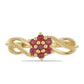 Goldplattierter Silberring mit Rubin aus Madagaskar