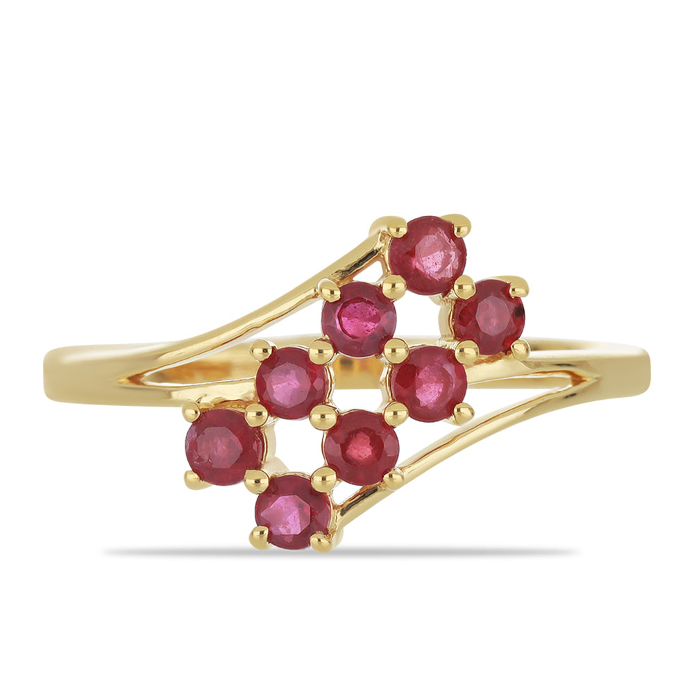Goldplattierter Silberring mit Rubin aus Madagaskar 1 
