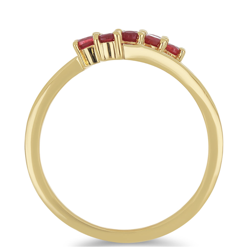 Goldplattierter Silberring mit Rubin aus Madagaskar 2 