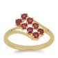Goldplattierter Silberring mit Rubin aus Madagaskar