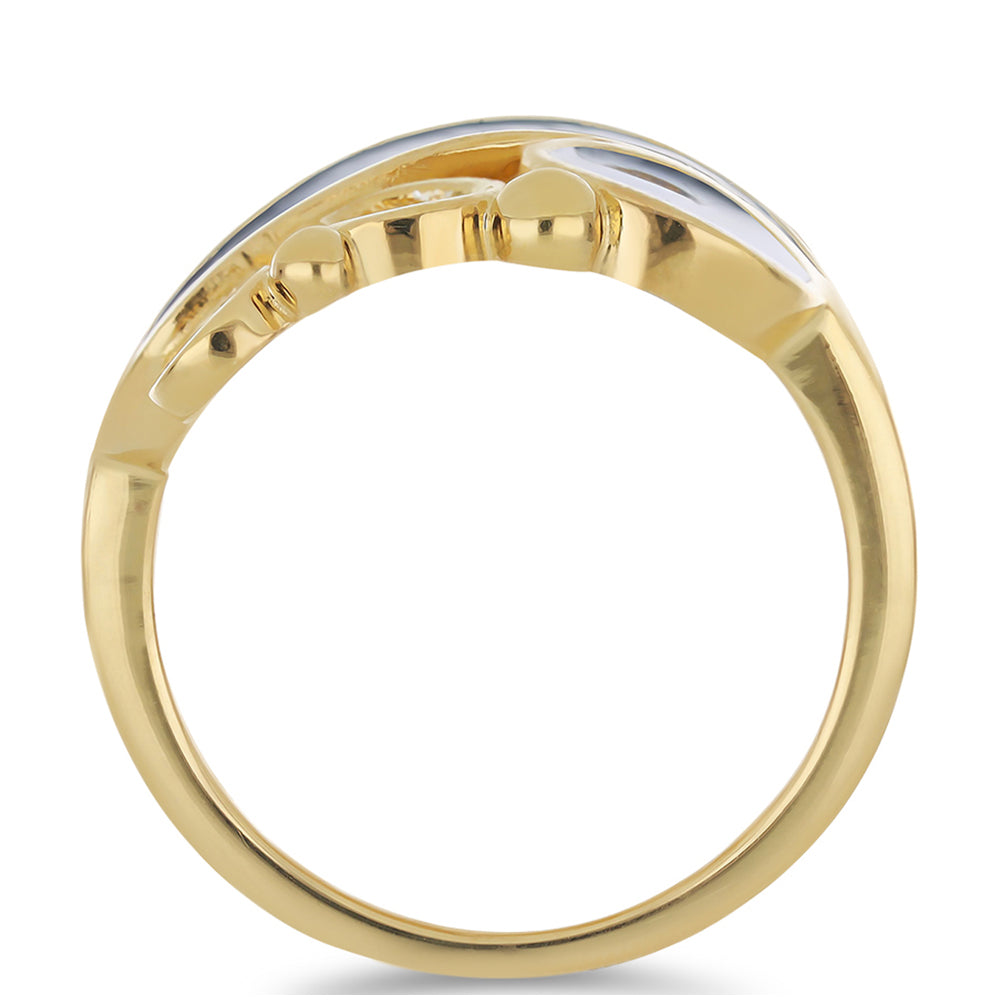 Goldplattierter Silberring mit Emaille 2 