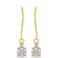 Goldohrringe mit weißem Diamant