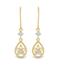 Goldplattierte Silberohrringe mit weißem Diamant