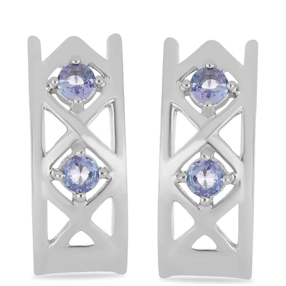 Silberohrringe mit Tansanit