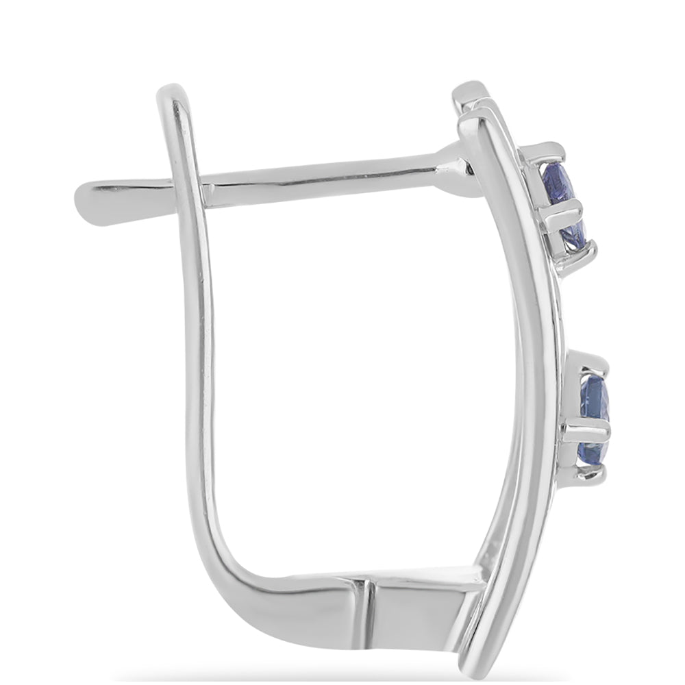 Silberohrringe mit Tansanit 2 