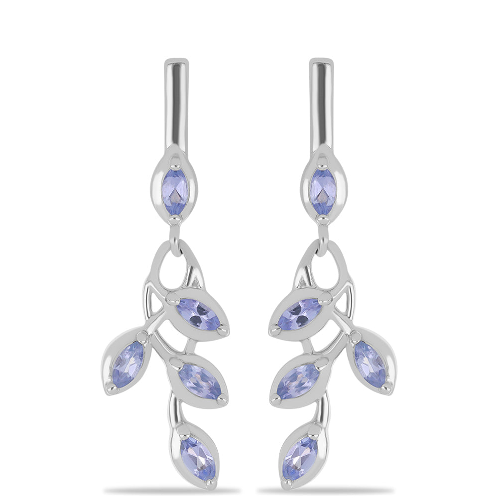 Silberohrringe mit Tansanit 1 