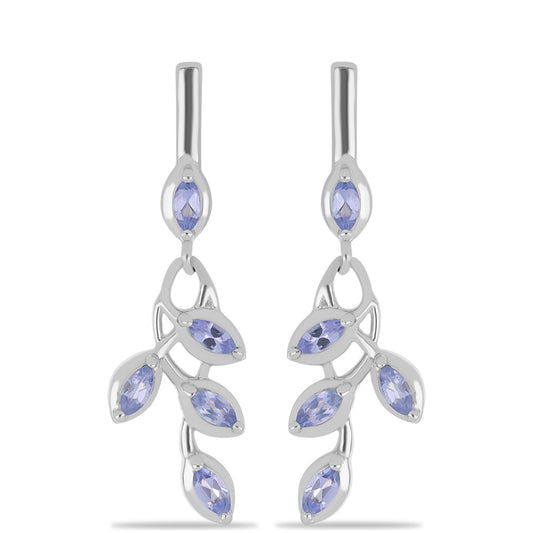 Silberohrringe mit Tansanit