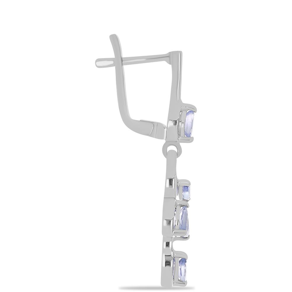 Silberohrringe mit Tansanit