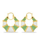 Goldplattierte Silberohrringe mit Emaille